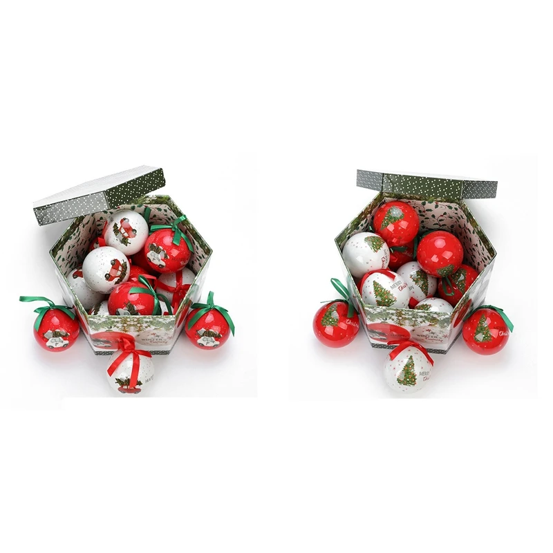 

14 PCS Xmas Tree Hanging Ball Ornament Decorations Gift New Year Hang Ball Bauble DIY Xmas Party Christmas