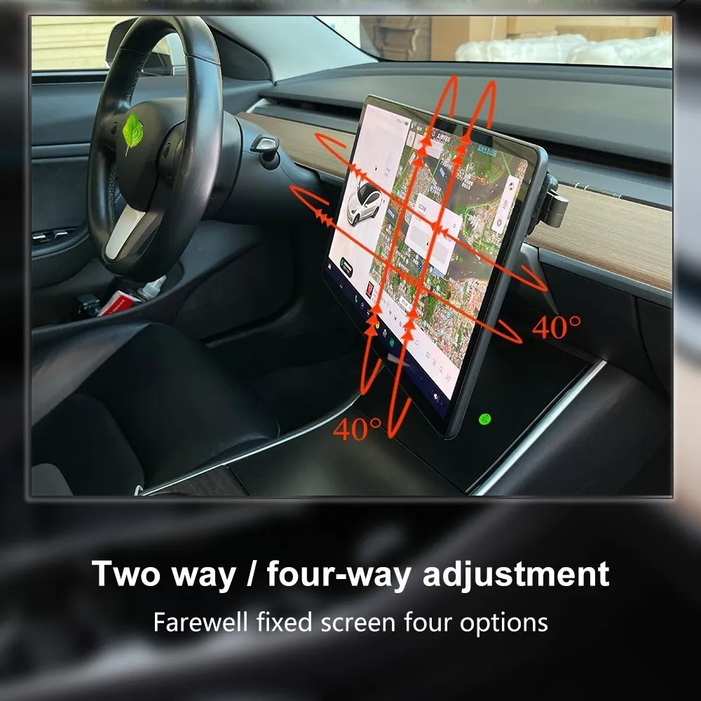 

Вращающийся Кронштейн для экрана с центральным управлением для Tesla Model 3 Y, модификация экрана автомобиля, модификация на 40 °, аксессуары для ...