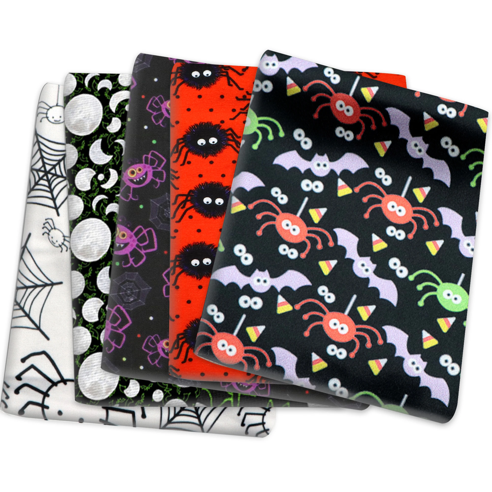 Ткань из полиэстера и хлопка с изображением летучей мыши паука Хэллоуин