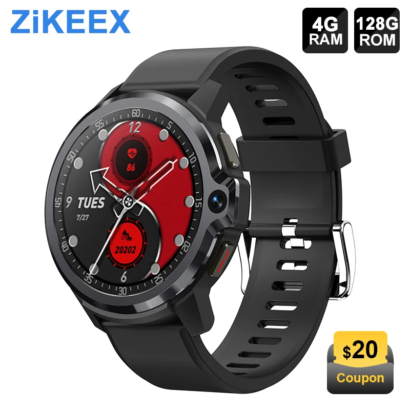 

Смарт-часы ZiKEEX ZT30 мужские на Android 9,1, 4G, 128 ГБ, 1050 мАч