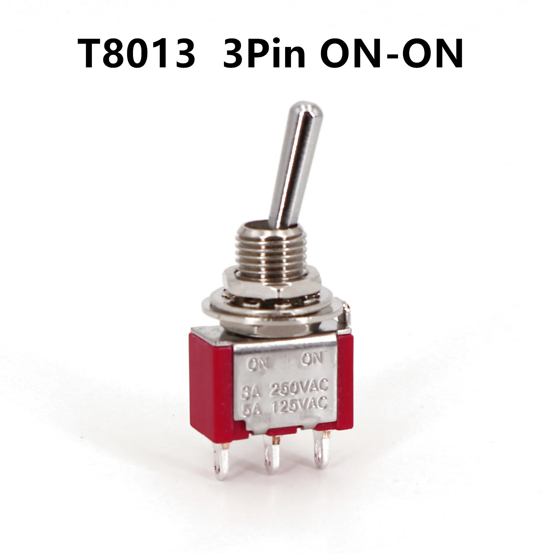 Серия Salecom T80-T со стандартной ручкой, мини-тумблер для монтажа на панели, 6,35 мм, 5 А/125 В переменного тока