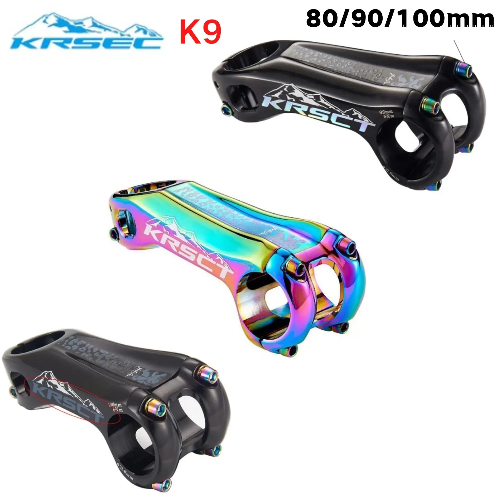 

Кронштейн для горного велосипеда Krsec, регулируемый велосипедный мост, штыревой разъем для горного велосипеда, стол 80/90/100 мм, труба 31,8