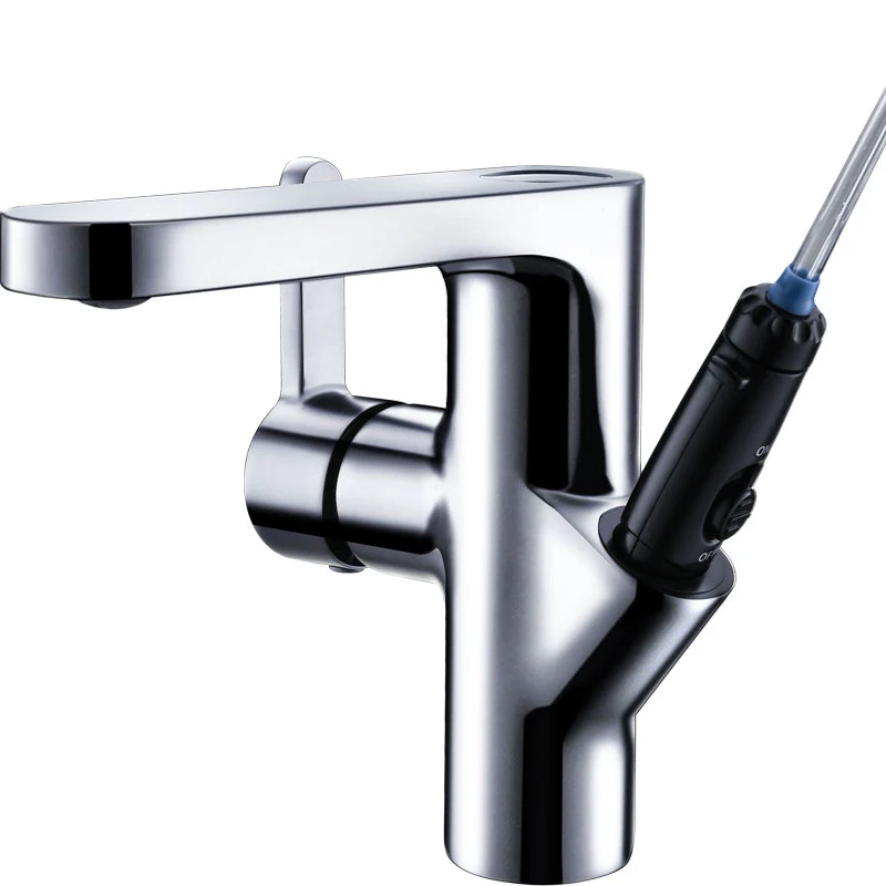 

Basin Mixer with Professional Oral Irrigator Wash Basin Faucet with dental floss irrigator OEM/ODM water flosser for teeth