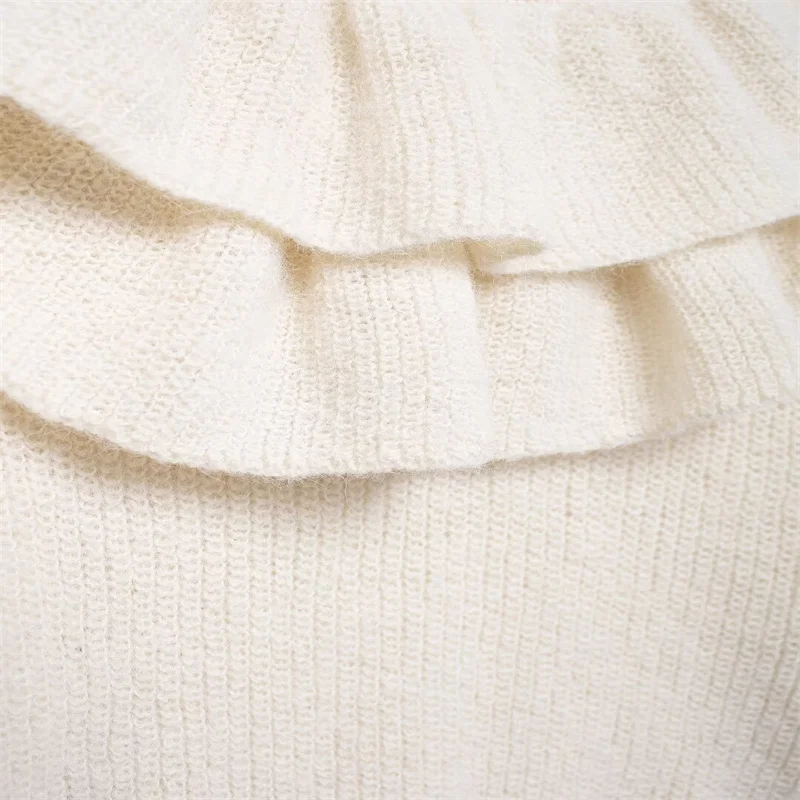 Осенние женские трикотажные топы 2024 модный каскадный пуловер с длинными