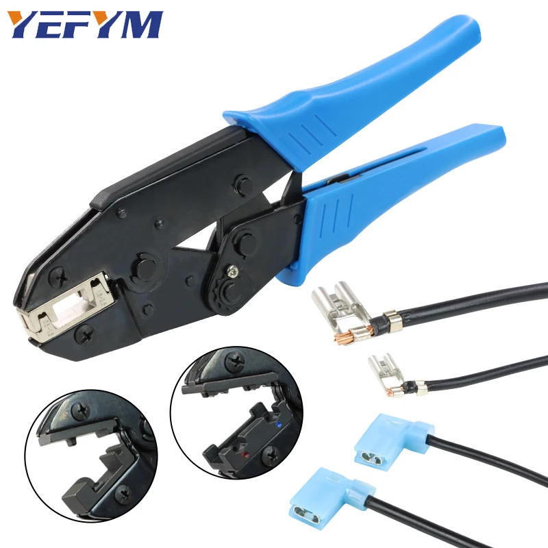 Flag Terminals crimping pliers HS-056FL/07FL/08FL for 4.8,6.3 Non-insulated/insulated 0.5-2.5mm² 20-13AWG connectors tools
