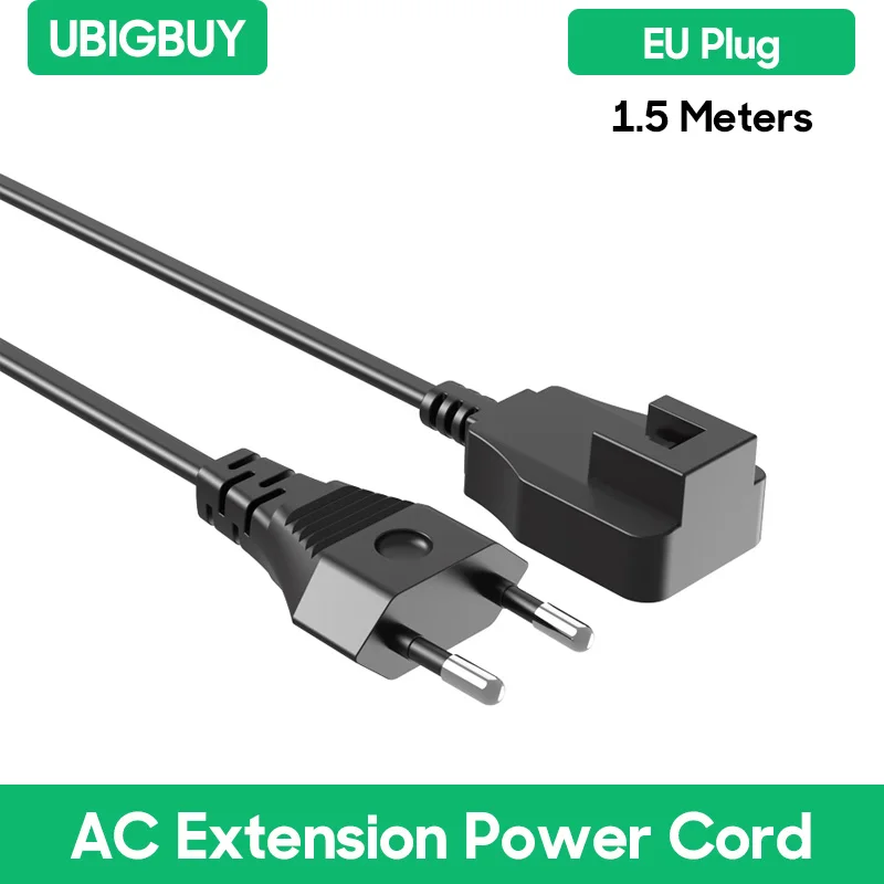 

Ubigbuy Удлинитель зарядного устройства, кабель переменного тока 1,5 м, KR/EU/US/UK/AU 100–240 В для 200 Вт, 240 Вт, 300 Вт, настенное зарядное устройство к адаптеру настольного компьютера