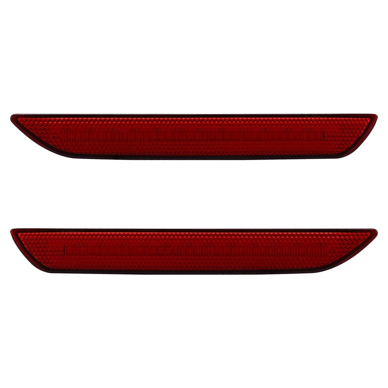 

Car Red Rear Side Marker Lamps Blinker 48LED Fender Fog Lights For 2015-2018 Ford Mustang Red 12V