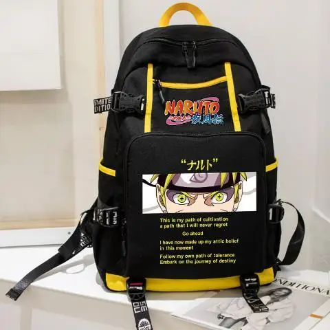 

Рюкзак для мальчиков, Модный трендовый ранец для начальной школы с Наруто, вместительный рюкзак для учеников Старшей школы