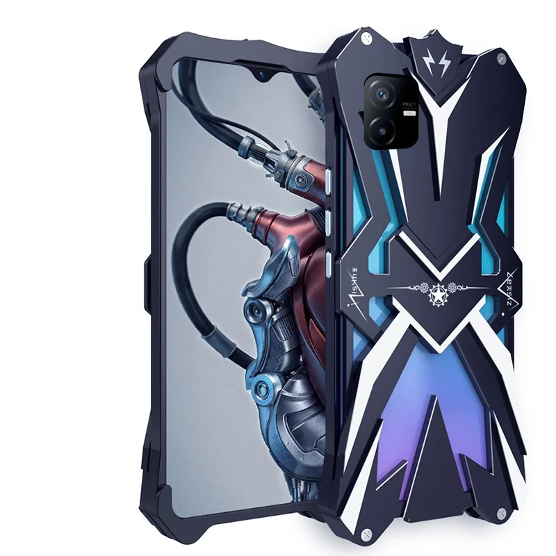 Original Zimon Luxury Thor Heavy Duty Armor Metal Aluminum Mobile Phone Case For Vivo Y32 Y32t Y33 Y55 Y77 Y76 Y73t Y76s Cover