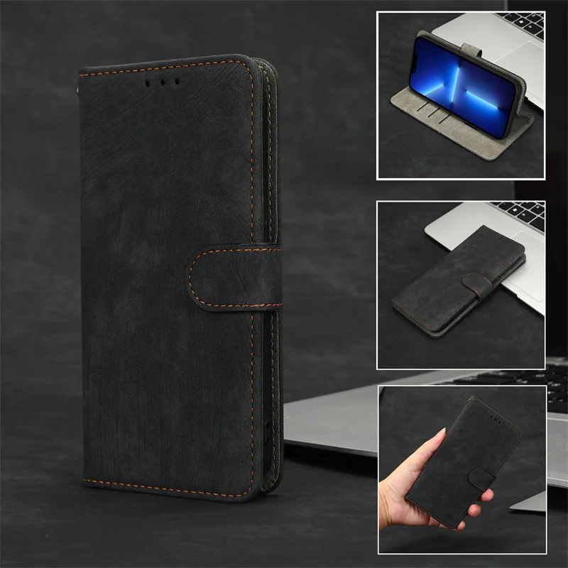 

Phone case for Infinix Note 12 VIP case X672 Pu leather flip cover bulit-in phone holder wih strap