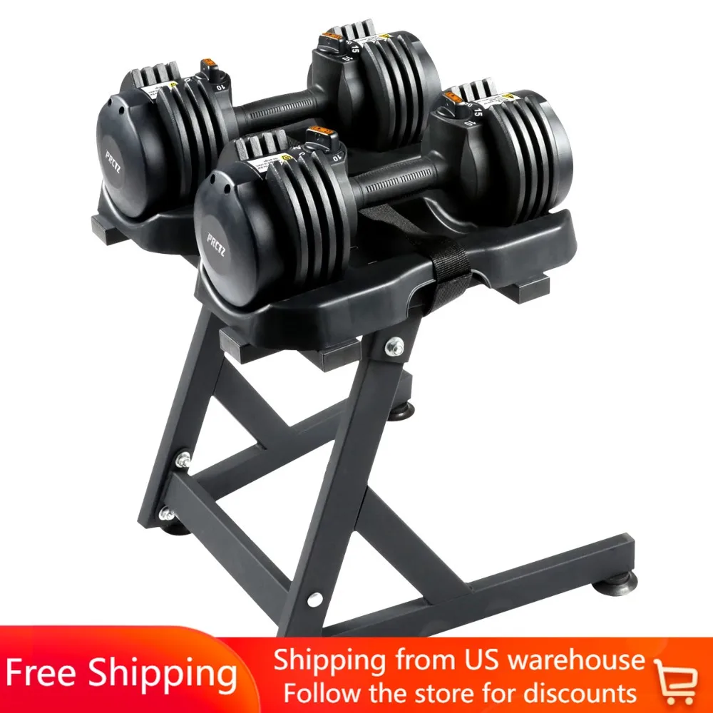 

10-30lb Quick Select Adjustable Dumbbell Pair With Dumbbell Stand Combo Sport Equipment Fitness Bodybuilding Weights for Gym