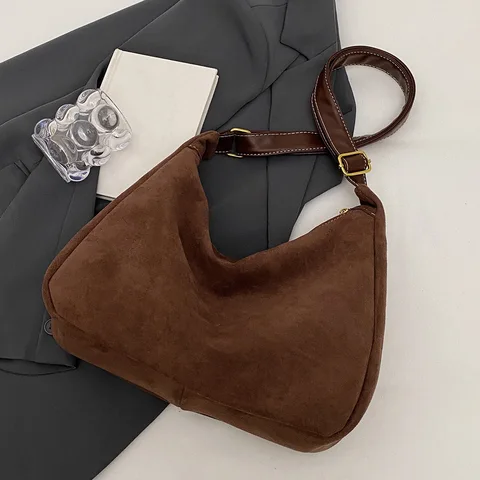 Женская Повседневная Ретро сумка-тоут, большая ранец через плечо, модная сумка-хобо, осенняя сумка-шоппер