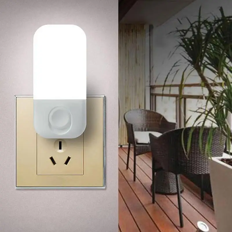 

2Pcs EU Plug LED Night Light Energy Saving 0.5W Night Light Plug LED Indoor Bedside Lamp Mini Wall Light For Corridor WC