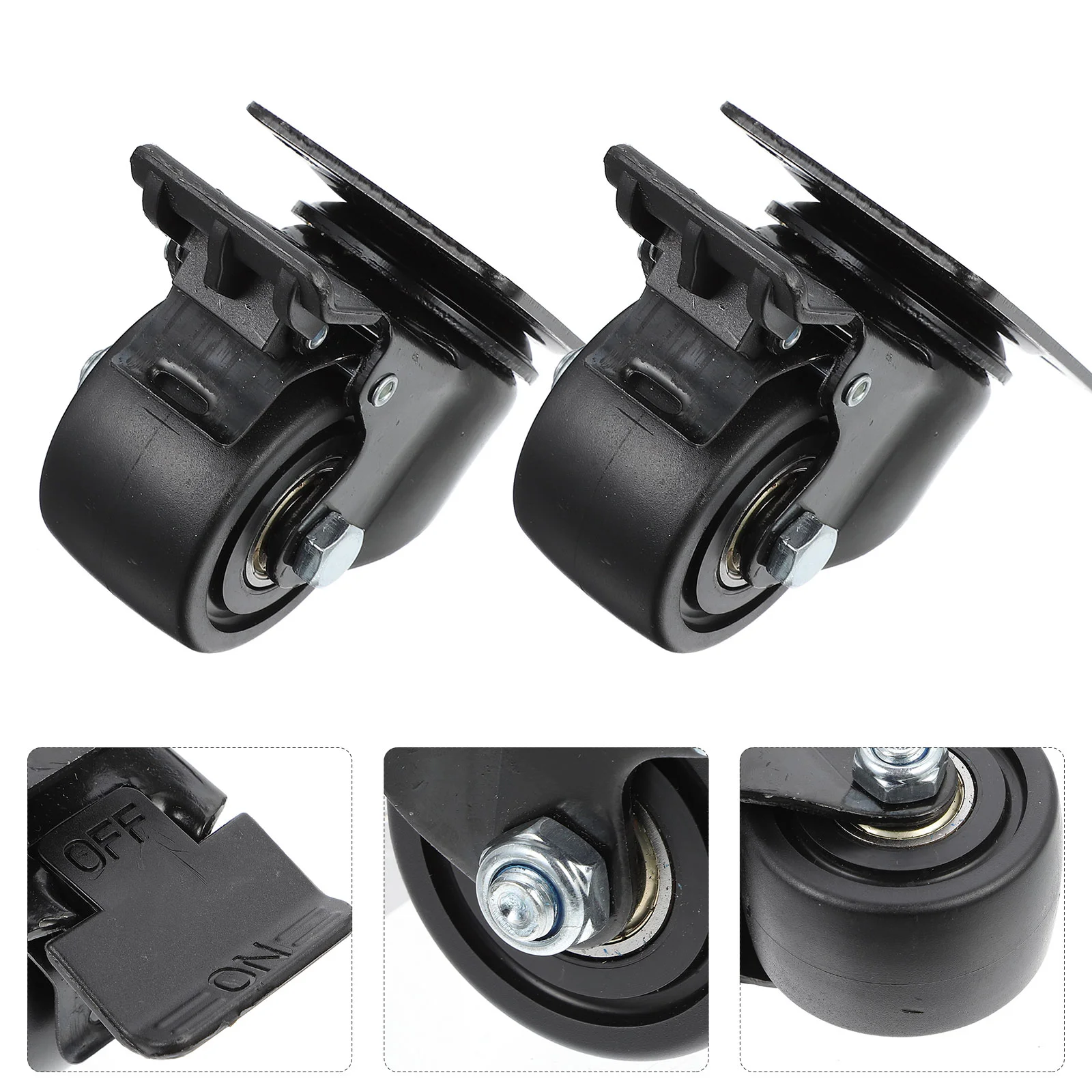 

Casters Wheels Castor Caster Furniture Roller Industrial Locking Replacement Plate Noiserubber Set Castors Swivel Threaded Stem