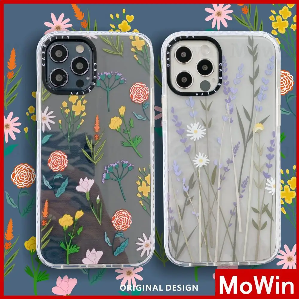 

iPhone Case Soft Case TPU Transparent Shockproof Thickened Flower Style For iPhone 11/12/13 Pro Max XS mini 7/8plus Xr