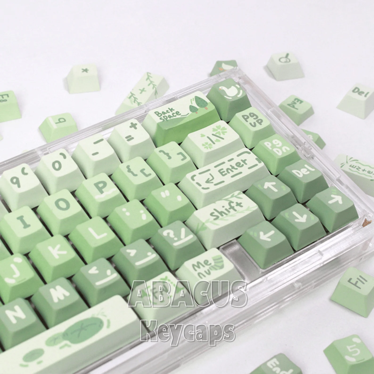 

Колпачки для ключей PBT, вишневый профиль, 131 клавиш, сублимационный зеленый весенний тур, пользовательские колпачки для механических брелоков, колпачки для ключей 87