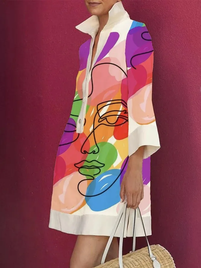 

Women Boho Shirt Dress Summer Turn-down Collar Single Breasted Button Elegant Long Dress Female Sexy Flower Print Maxi Dresses