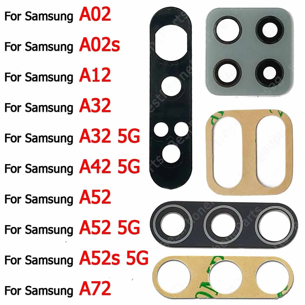 

For Samsung Galaxy A32 A42 A52 A52s A72 5G A02 A02s A12 Original Rear Back Camera Lens Glass Lens Cover Replacement Spare Parts
