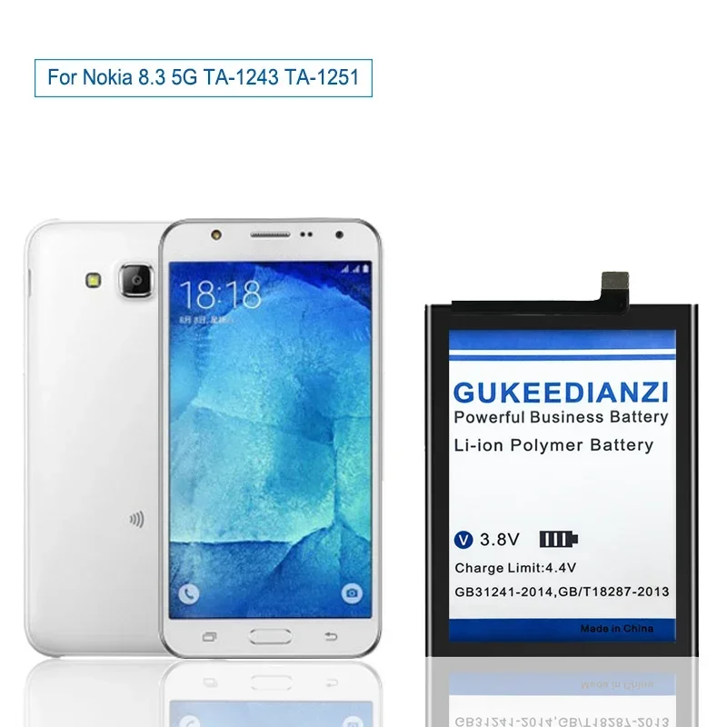 Сменный аккумулятор GUKEEDIANZI большой емкости HQ480 5200 мАч для Nokia 8.3 5G TA-1243 TA-1251