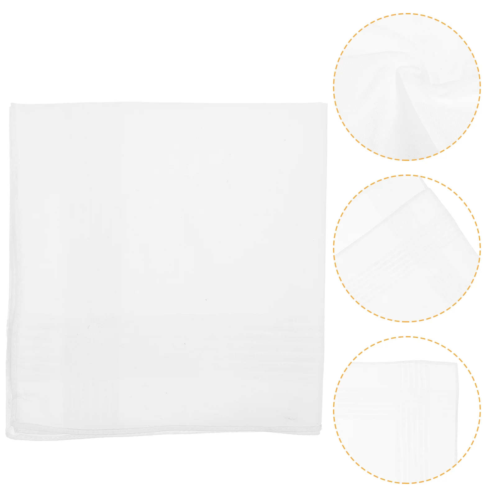 

3 Pcs Bandana Large Handkerchief Cotton Handkerchiefs Men Headbands Square Bandanas White Women