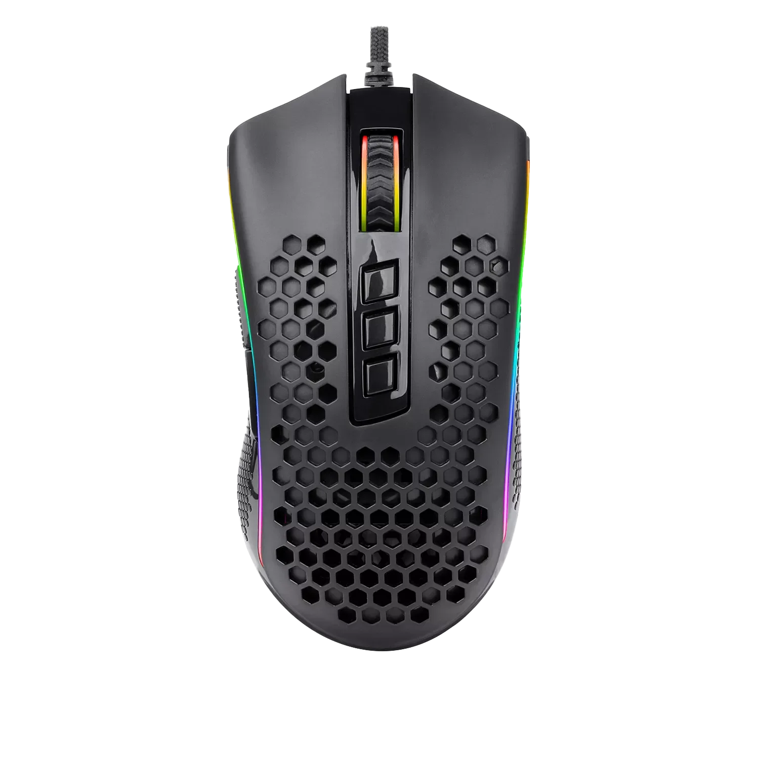 

Redragon M808 Storm Lightweight RGB Gaming Mouse 85g Ultralight Honeycomb Shell 12,400 DPI Precise Registration Super-Lite Cable