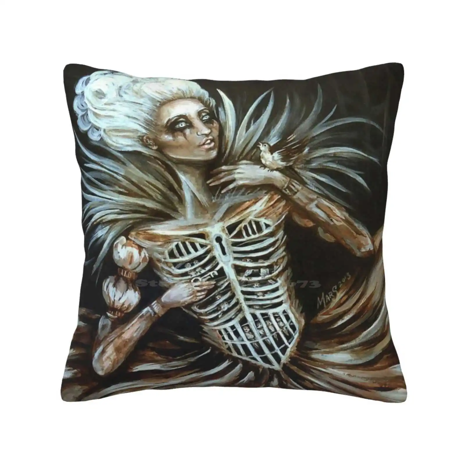 Я знаю почему клетчатая птица поет подушки искусственное украшение для дома в