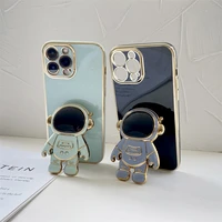 for realme 6i 6p 74g 5g 7i 7pro 8 8i 8pro 9i 9pro 9 pro plus cartoon astronaut folding bracket luxury soft phone case