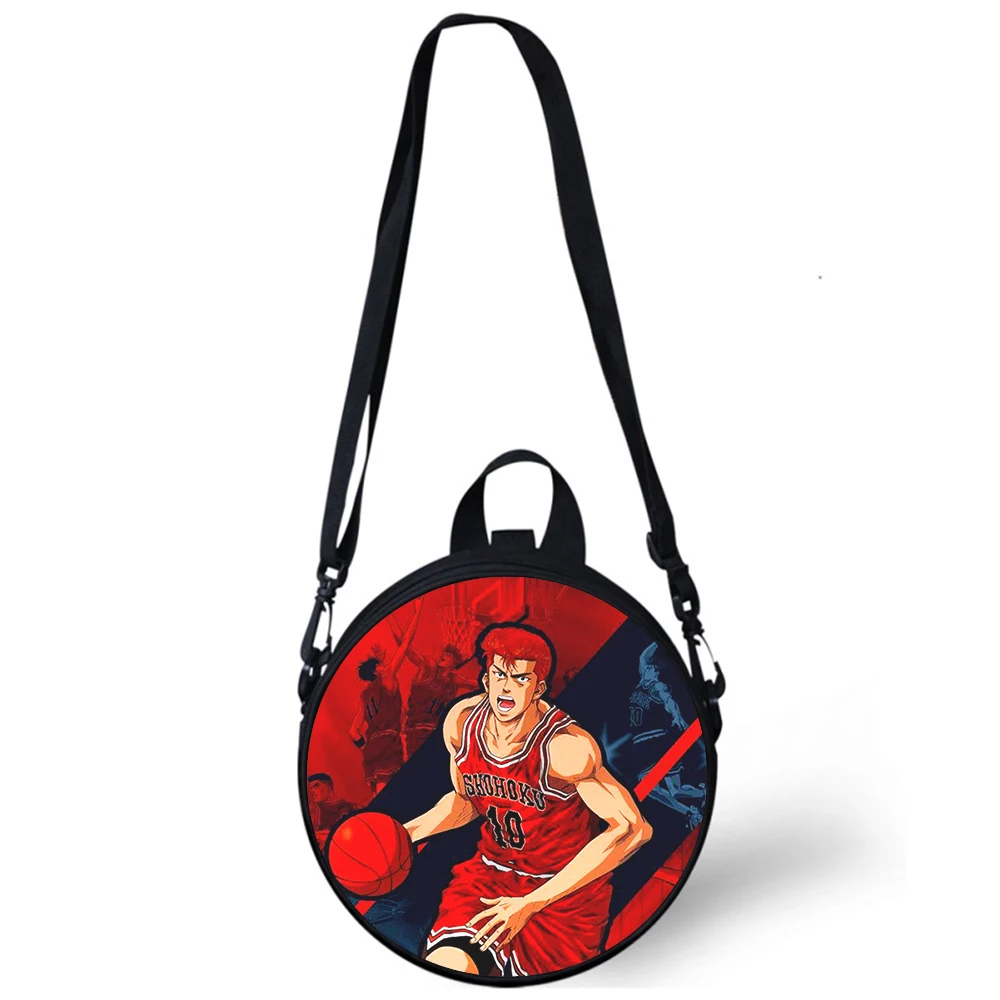 Slam Dunk Anime basketball Child kindergarten Bag 3D Print Crossbody Shoulder Bags School Women Mini Round Bagpacks Rugtas Bag
