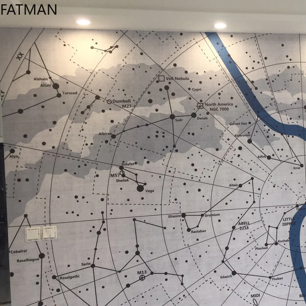 Фото Фотообои FATMAN на заказ с изображением карты мира, Креативные обои с изображением звездного неба, бесшовные настенные экологически чистые об... №5