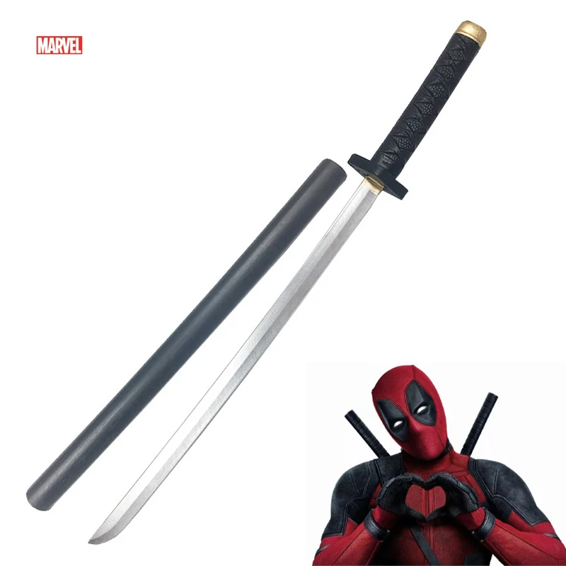 

60cm Marvel Deadpool Katana Pu Anime Soul Figur Sword Samurai Knife Ninja Sword Cosplay Props Toys Weapon for Youth Gift
