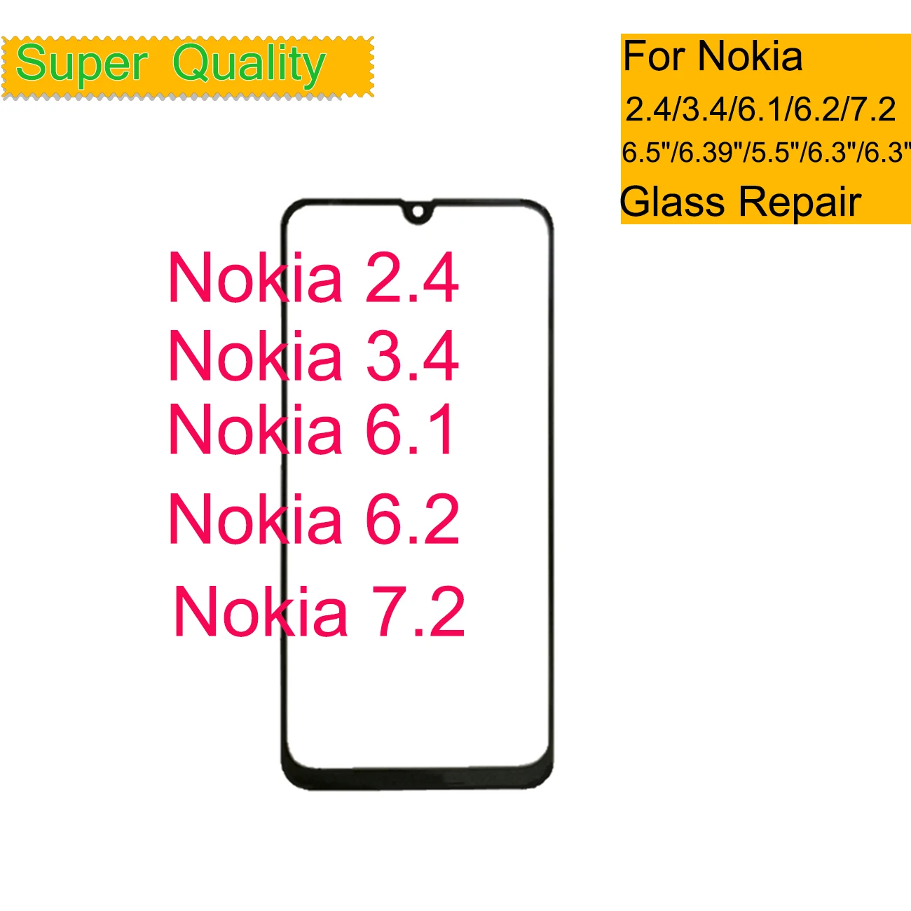 10 шт./лот для Nokia 2 4 3 сенсорный экран передняя стеклянная панель ЖК Внешний