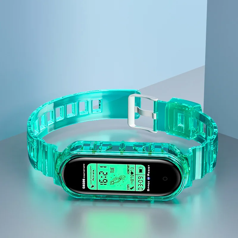 For Mi Band 7 6 5 4 3 Strap Transparent Glacier Discovery Edition Silicone For Xiaomi 6 5 4 Watch Wristband Bracelet Sports Belt