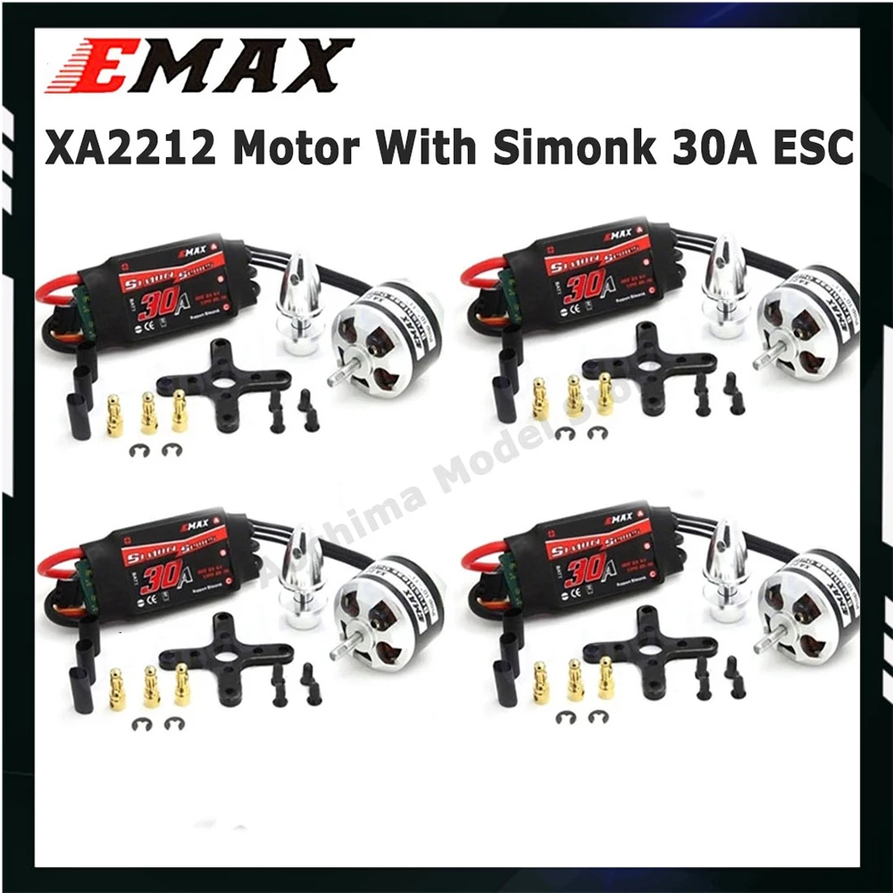 EMAX XA2212 820KV 980KV 1400KV Двигатель с Simonk 30A ESC набором реквизитов 1045 для радиоуправляемой