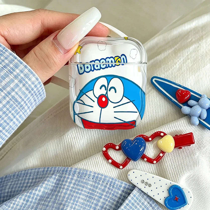 Фото Милый 3D-чехол Doraemon из мягкого полупрозрачного силикона для Airpods 4 3 Pro 2 1, защитный чехол для беспроводных наушников Pro2 №3