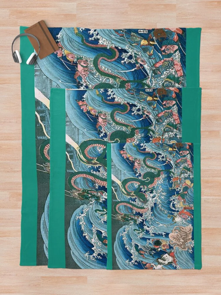 Японский принт Edo uikyo-e с деревянными блоками: Tamatoro-Hime at the Dragon Palace от Утагава