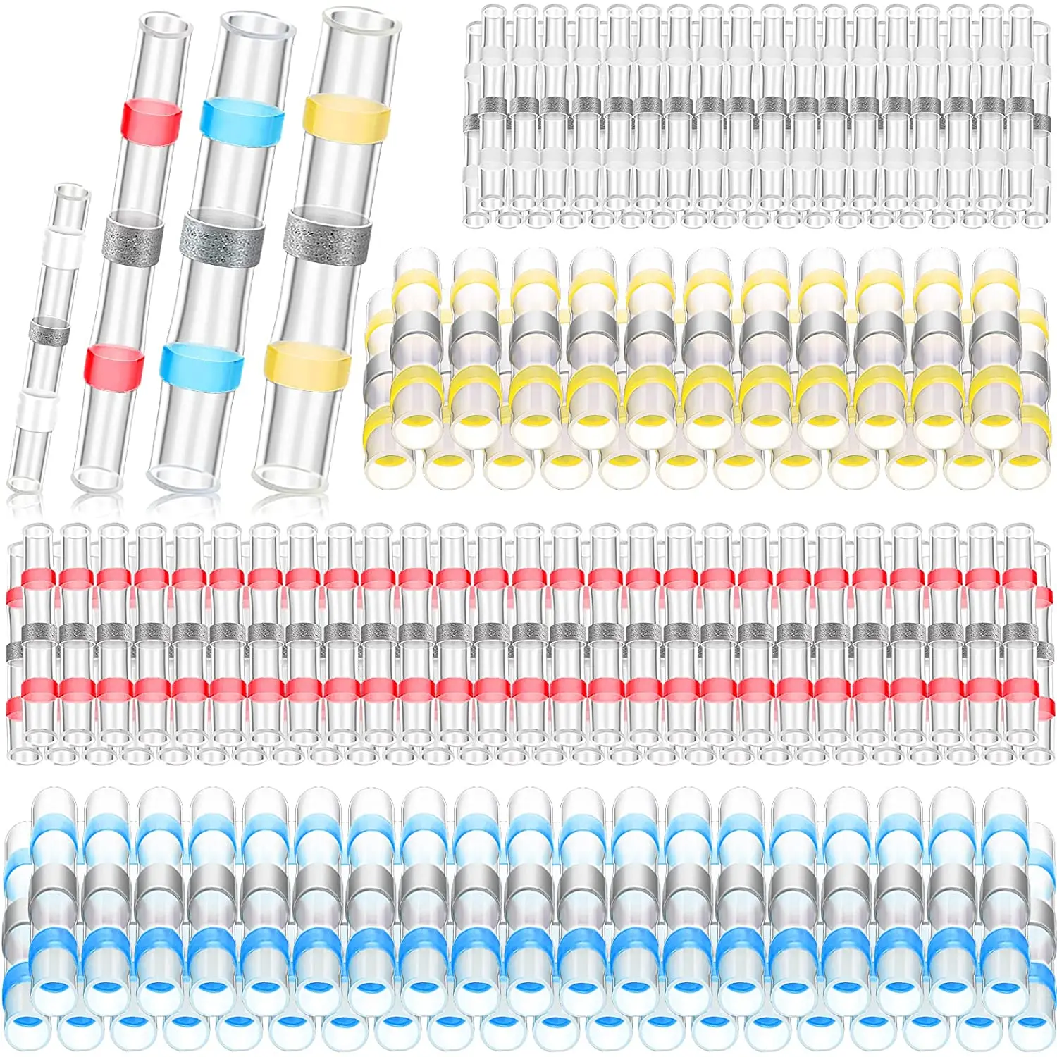 

800/100PCS Waterproof Solder Seal Sleeve Splice Terminals Heat Shrink Electrical Wire Connector Butt Connectors Kit Assortment