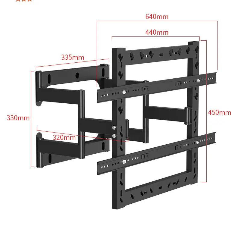 

Ultrathin TV Wall Mount Bracket for Most 55-80 Inch LED Plasma TV Mount Up To 600x400mm And 52.5kg Loading Capacity TV Hanger