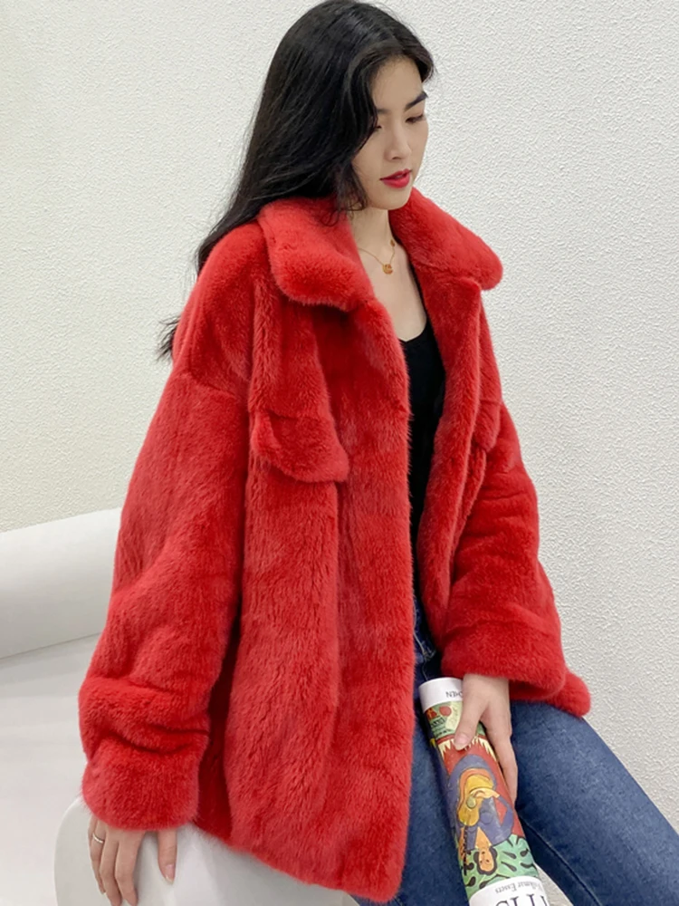 TOPFUR Genuine Mink Fur Jacket Women Winer Luxury Warm Outertwear Short Whole Leather Temperament Real Mink Fur Coat Female