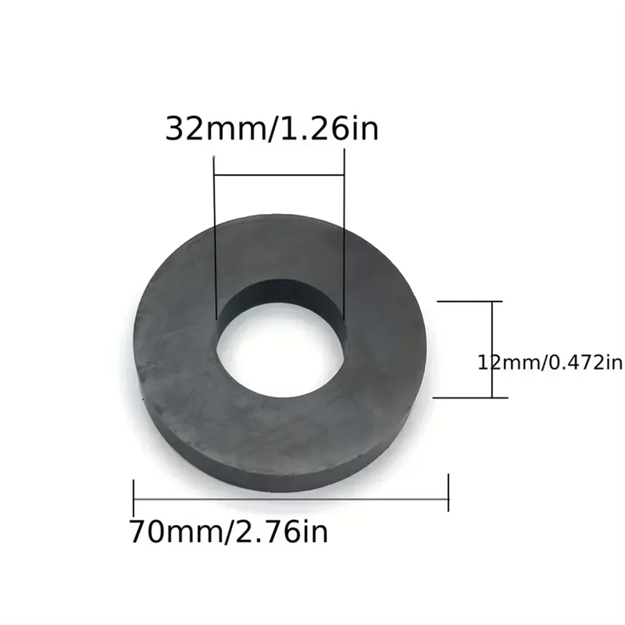 Черное кольцо D70 * 10-32 с отверстиями магнит из феррита промышленные магниты