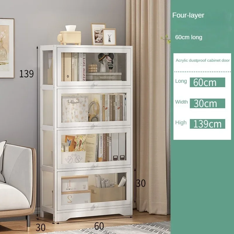 Стеллаж для книжного шкафа пылезащитный стеллаж хранения с дверью сборная