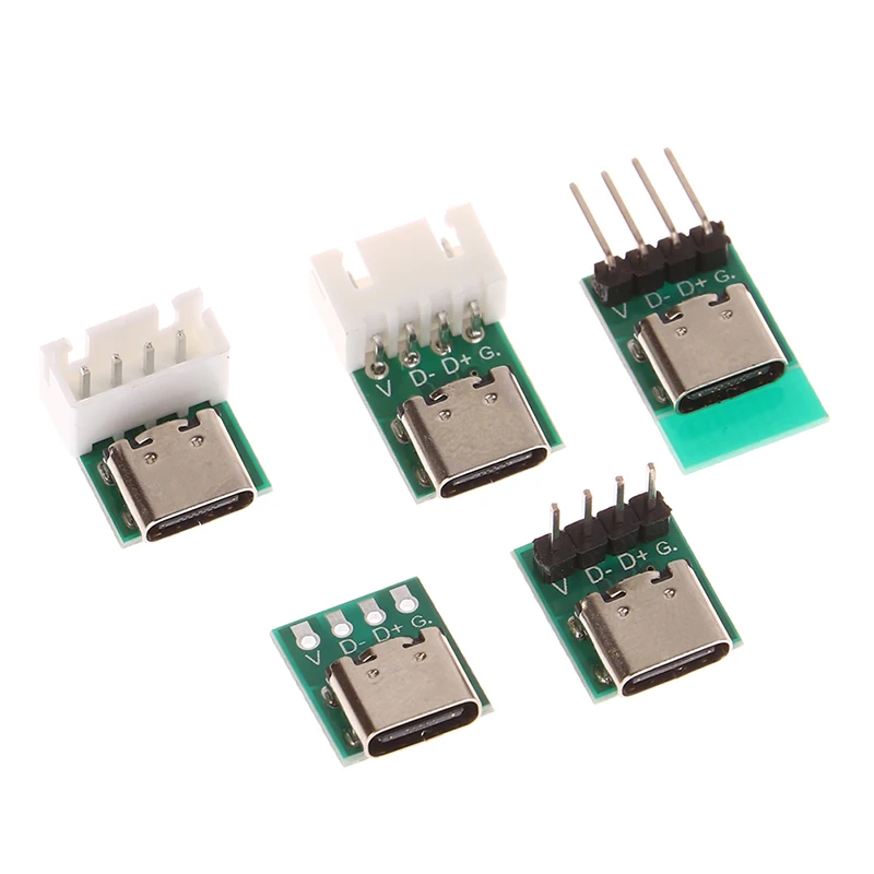 

New 2.54mm Hole Spacing USB TYPE-C To DIP PCB Connector Pin Board Test Board Welded DIP Pin Head Adapter