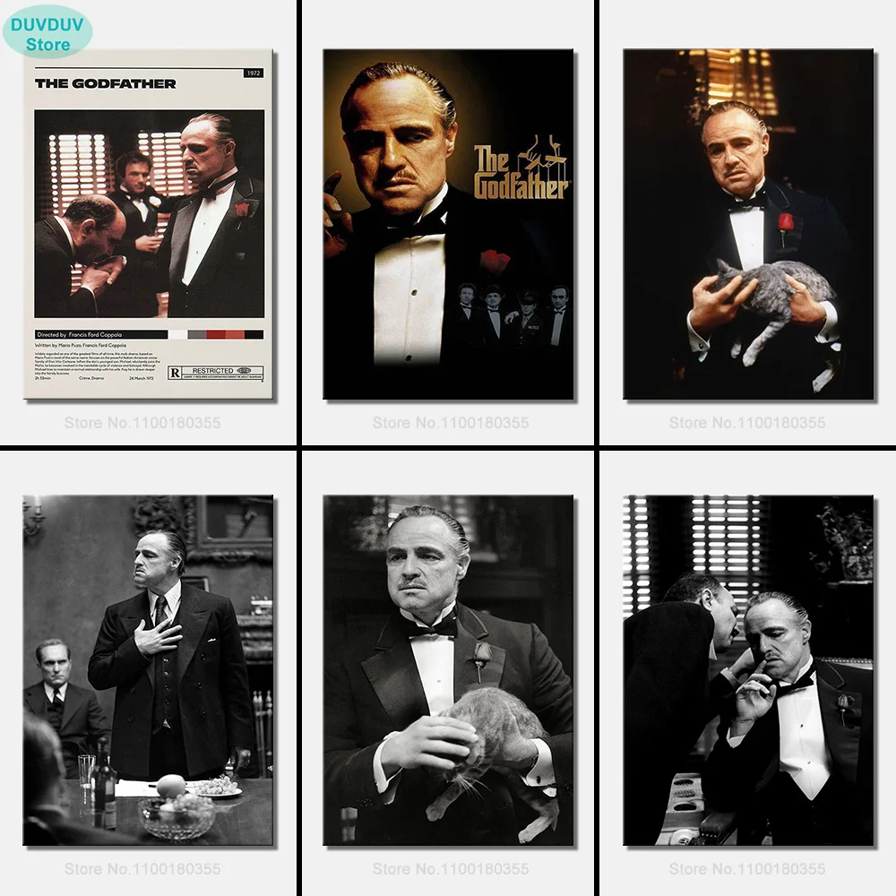 Классическая Картина на холсте в гангстерском стиле популярный фильм искусство