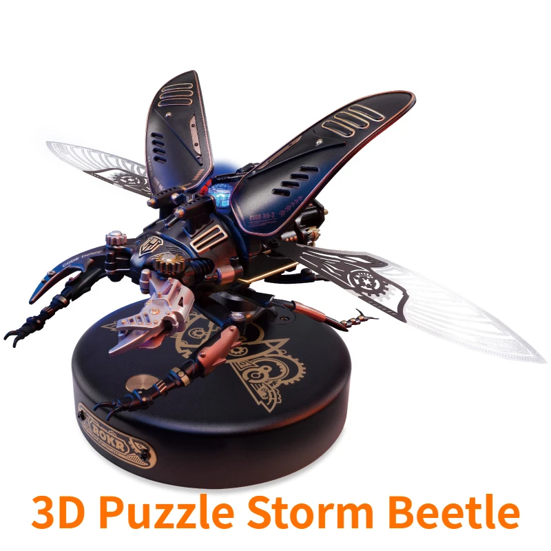 

Новый Robotime Rokr The Storm Beetle DIY подвижный механический организм 3D пазл серии стимпанк дизайн забавные игрушки для детей