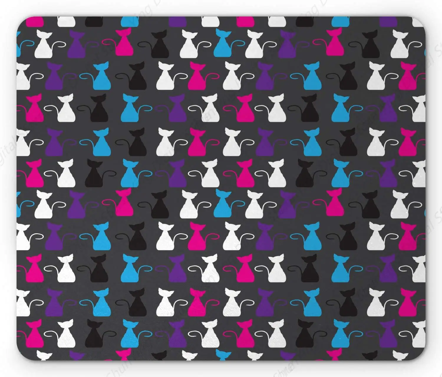 Коврик для компьютерной мыши с красочными украшениями картины кошек интересные