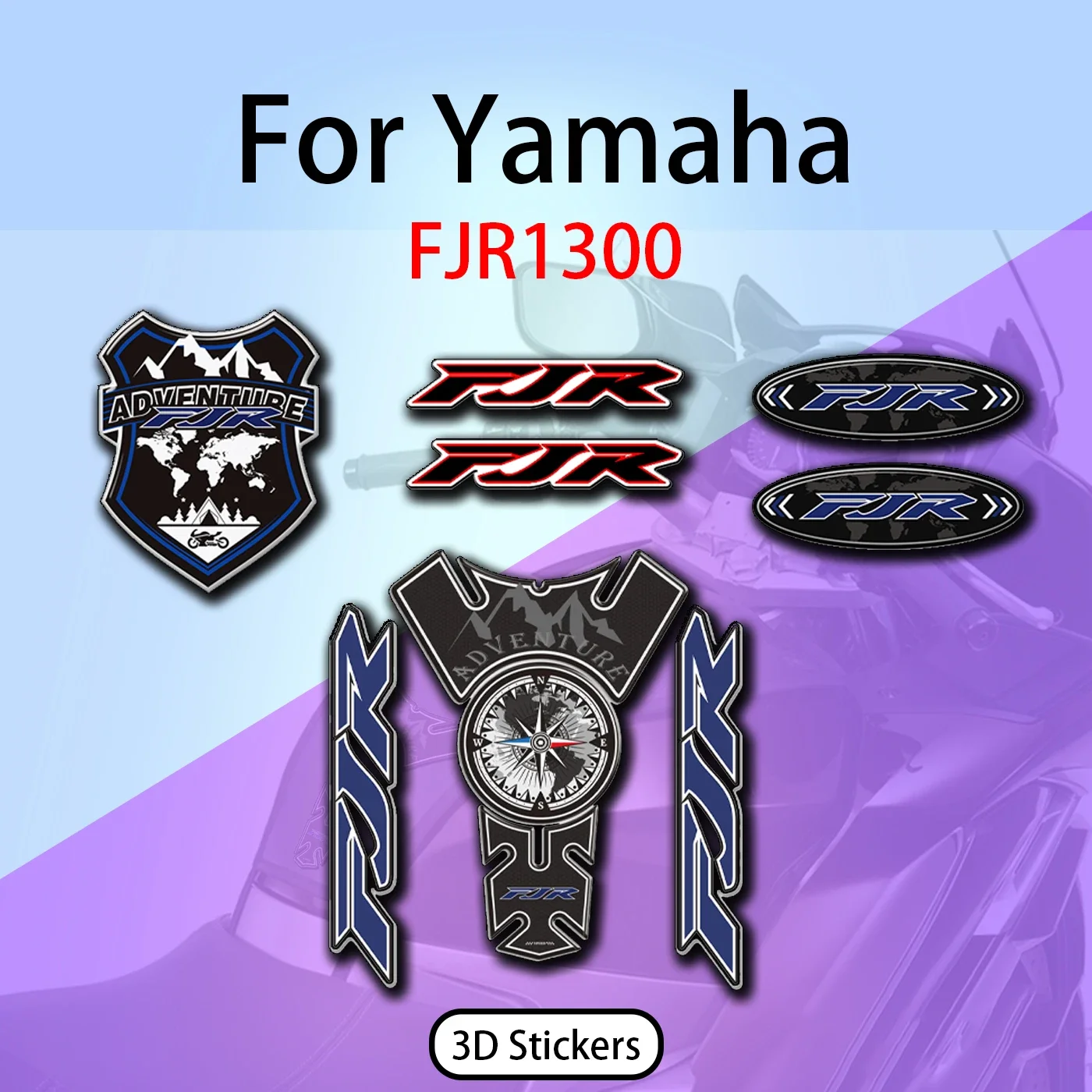 Для Yamaha FJR1300 FJR 1300 защита бака 3D наклейка противоскользящая на топливный газ
