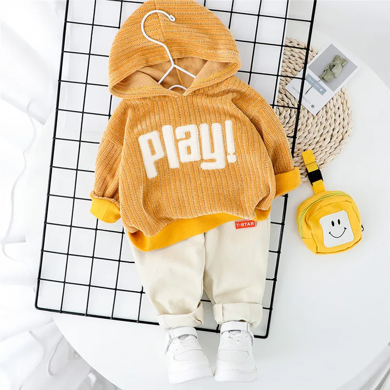 2020 Spring Baby Casual Tracksuit Children Boy Girl Cotton Hoodies Pants 2Pcs/Sets Kids Leisure Causal Suit Infant Clothing Set