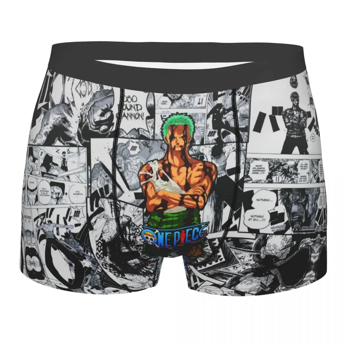 

Zoro One Piece Monkey D. Luffy Anime Underpants Cotton Panties Shorts Boxer Briefs Man Underwear Sexy
