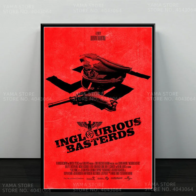 Фото Inglourious Basterds Quentin Tarantino серия фильмов классический Брэд Питт стена Художественная печать ПВХ плакат PP клей водонепроницаемый дом №3