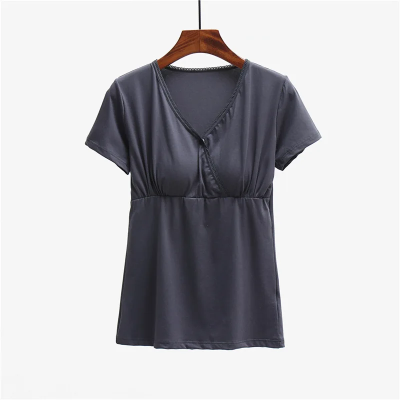 Pregnant women's summer thin short sleeve fashion t-shirt Black