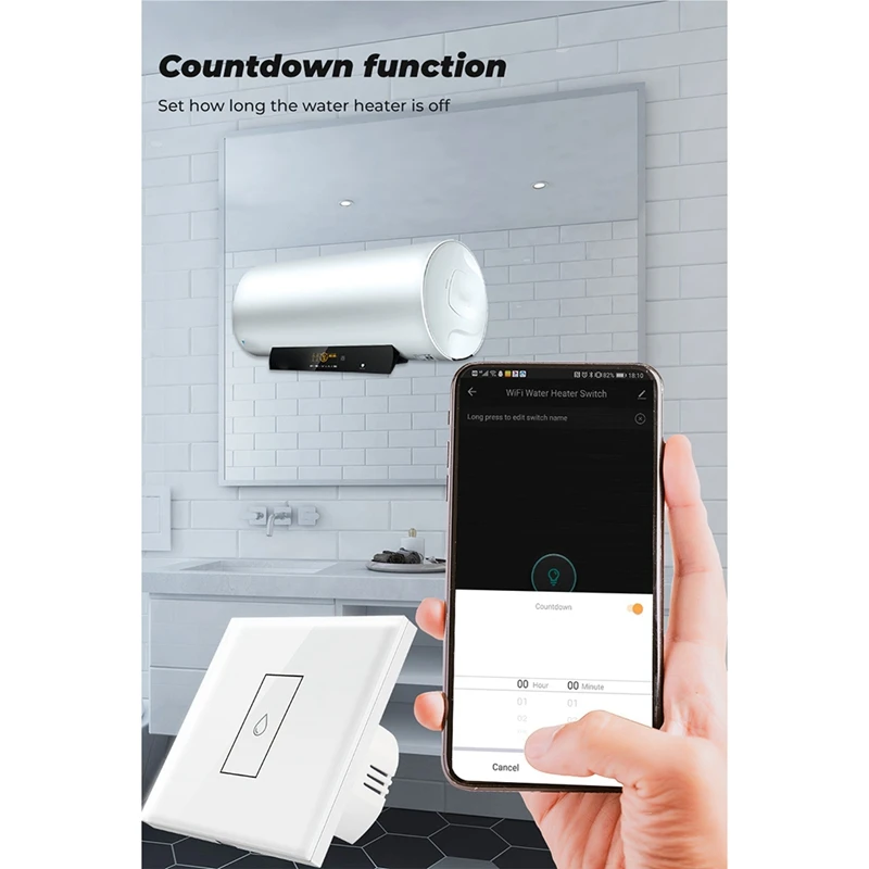 Переключатель водонагревателя котла Wi-Fi 4400 Вт Tuya Smart Life App Дистанционное